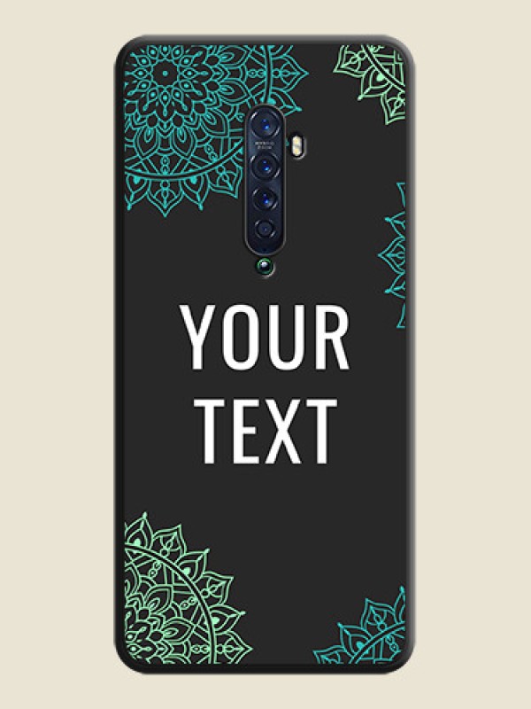 Custom Your Name with Floral Design on Space Black Custom Soft Matte Back Cover - Oppo Reno 2 - alternate view