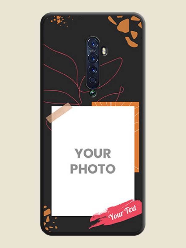 Custom Orange Photo Frame on Space Black Custom Soft Matte Phone Back Cover - Oppo Reno 2 - alternate view