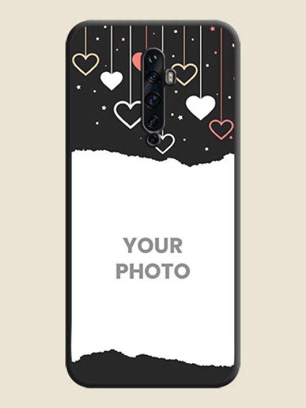 Custom Love Hangings with Splash Wave Picture on Space Black Custom Soft Matte Phone Back Cover - Oppo Reno 2F - alternate view
