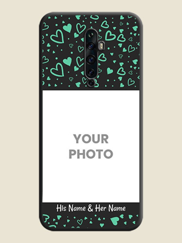Custom Sea Green Indefinite Love Pattern - Photo on Space Black Soft Matte Mobile Cover - Oppo Reno 2F - alternate view