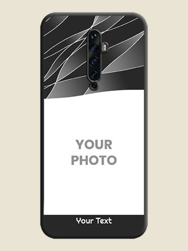 Custom Mixed Wave Lines - Photo on Space Black Soft Matte Mobile Cover - Oppo Reno 2F - alternate view