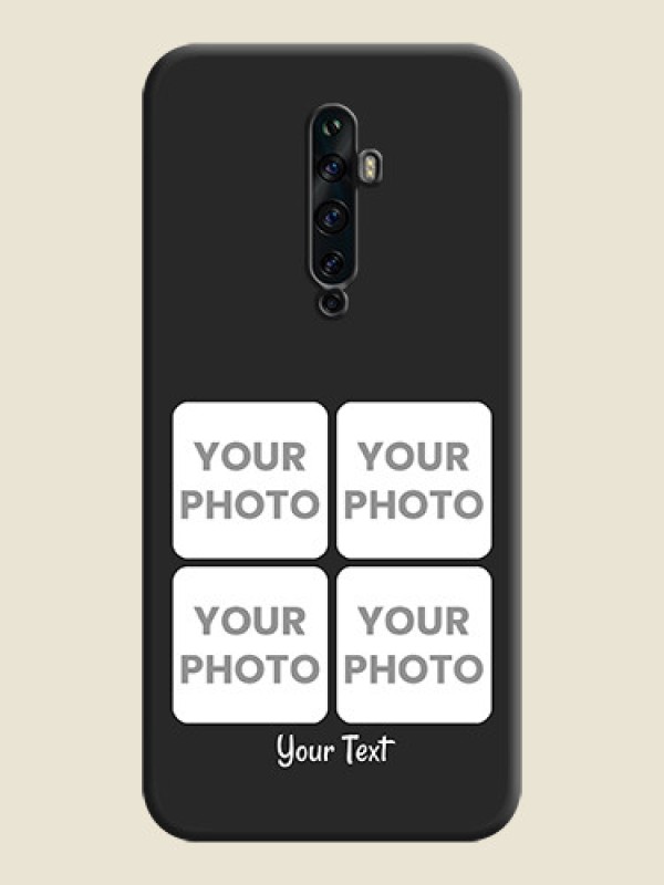 Custom Floral Art with 6 Image Holder - Photo on Space Black Soft Matte Mobile Case - Oppo Reno 2F - alternate view