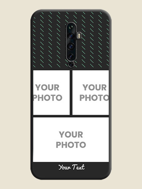 Custom Cross Dotted Pattern with 2 Image Holder  on Personalised Space Black Soft Matte Cases - Oppo Reno 2F - alternate view