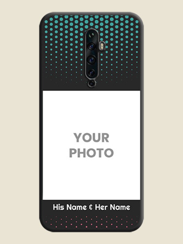 Custom Faded Dots with Grunge Photo Frame and Text on Space Black Custom Soft Matte Phone Cases - Oppo Reno 2F - alternate view