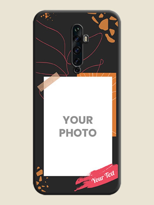 Custom Orange Photo Frame on Space Black Custom Soft Matte Phone Back Cover - Oppo Reno 2F - alternate view