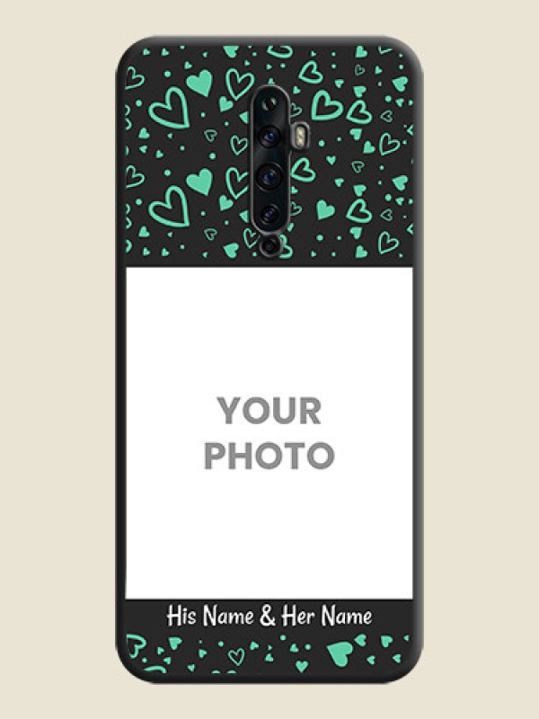 Custom Sea Green Indefinite Love Pattern - Photo on Space Black Soft Matte Mobile Cover - Oppo Reno 2Z - alternate view