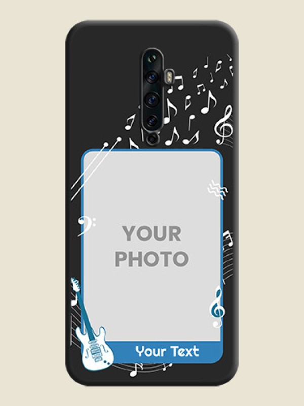 Custom Musical Theme Design with Text - Photo on Space Black Soft Matte Mobile Case - Oppo Reno 2Z - alternate view