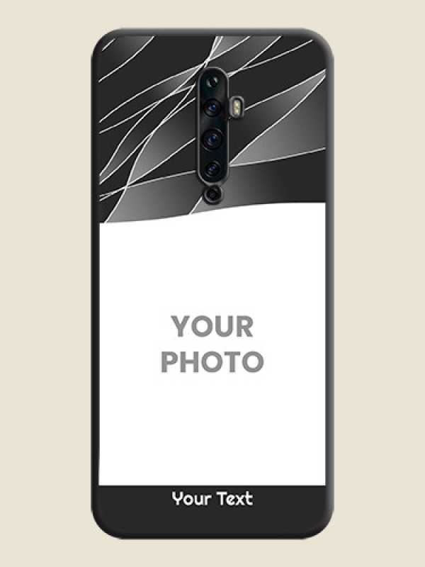 Custom Mixed Wave Lines - Photo on Space Black Soft Matte Mobile Cover - Oppo Reno 2Z - alternate view
