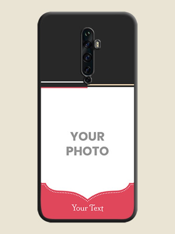 Custom Classic Plain Design with Name - Photo on Space Black Soft Matte Phone Cover - Oppo Reno 2Z - alternate view
