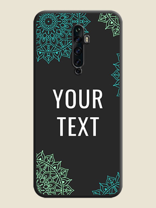 Custom Your Name with Floral Design on Space Black Custom Soft Matte Back Cover - Oppo Reno 2Z - alternate view