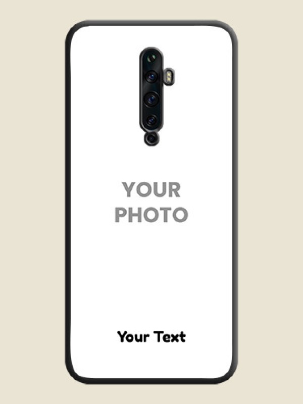 Custom Full Single Pic Upload With Text On Space Black Personalized Soft Matte Phone Covers -Oppo Reno 2Z - alternate view