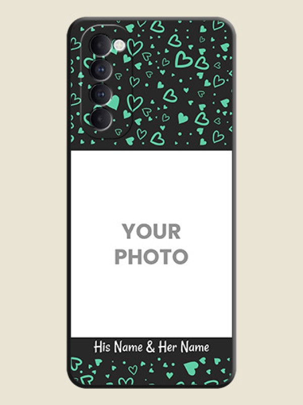 Custom Sea Green Indefinite Love Pattern - Photo on Space Black Soft Matte Mobile Cover - Oppo Reno 4 Pro - alternate view