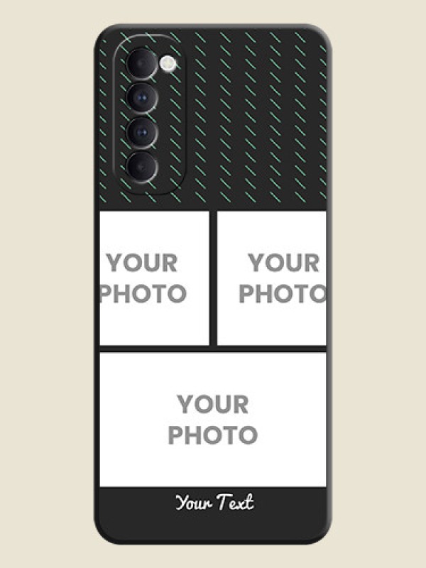 Custom Cross Dotted Pattern with 2 Image Holder  on Personalised Space Black Soft Matte Cases - Oppo Reno 4 Pro - alternate view