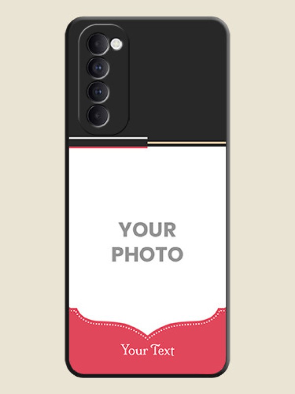 Custom Classic Plain Design with Name - Photo on Space Black Soft Matte Phone Cover - Oppo Reno 4 Pro - alternate view