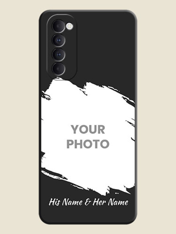 Custom Grunge Brush Strokes - Photo on Space Black Soft Matte Back Cover - Oppo Reno 4 Pro - alternate view