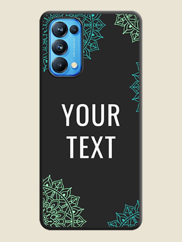 Custom Your Name with Floral Design on Space Black Custom Soft Matte Back Cover - Reno 5 Pro - alternate view