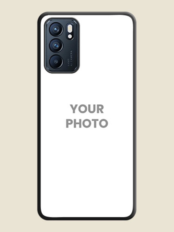 Custom Full Single Pic Upload On Space Black Personalized Soft Matte Phone Covers -Oppo Reno 6 5G - alternate view