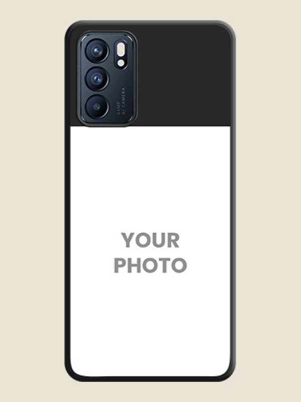 Custom Image Upload With Space Black Color On Custom Soft Matte Mobile Back Cover - Oppo Reno 6 5G - alternate view