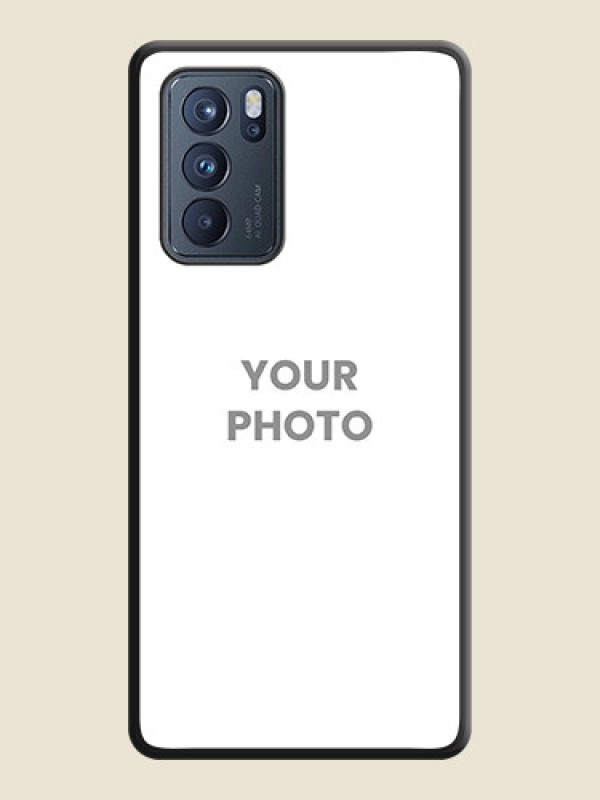 Custom Full Single Pic Upload On Space Black Personalized Soft Matte Phone Covers -Oppo Reno 6 Pro 5G - alternate view