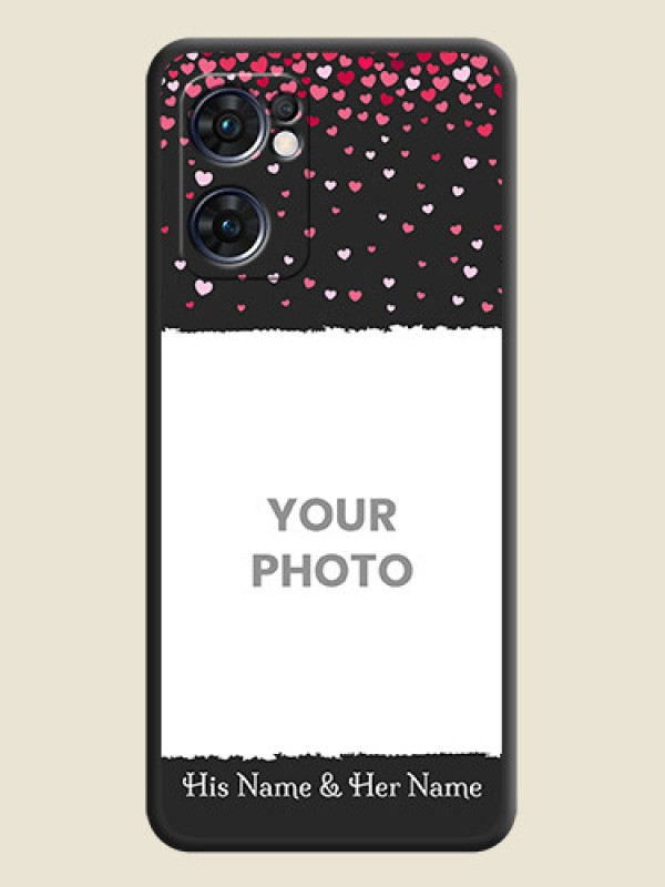 Custom Fall in Love with Your Partner  on Photo on Space Black Soft Matte Phone Cover - Oppo Reno 7 5G - alternate view