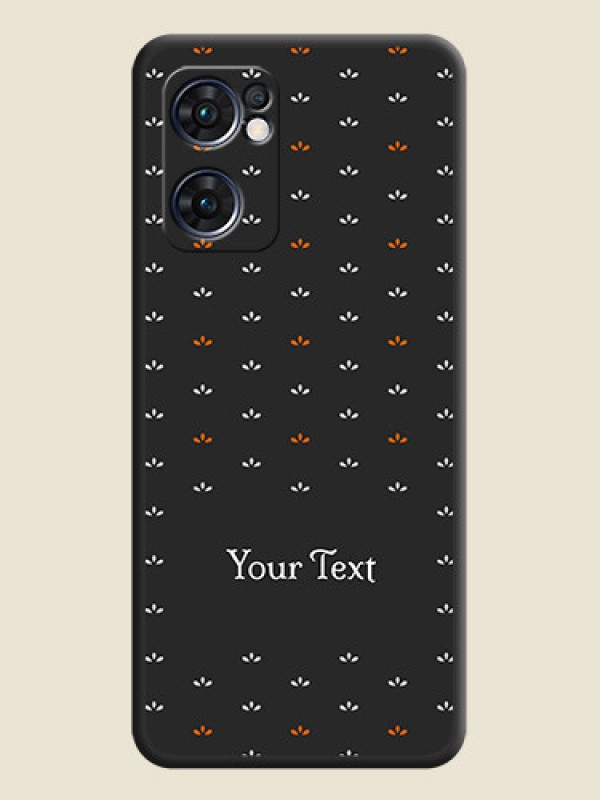 Custom Simple Pattern With Custom Text On Space Black Personalized Soft Matte Phone Covers -Oppo Reno 7 5G - alternate view