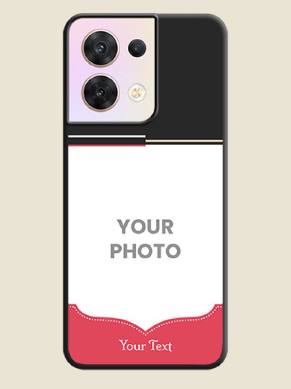 Custom Classic Plain Design with Name on Photo on Space Black Soft Matte Phone Cover - Oppo Reno 8 5G - alternate view