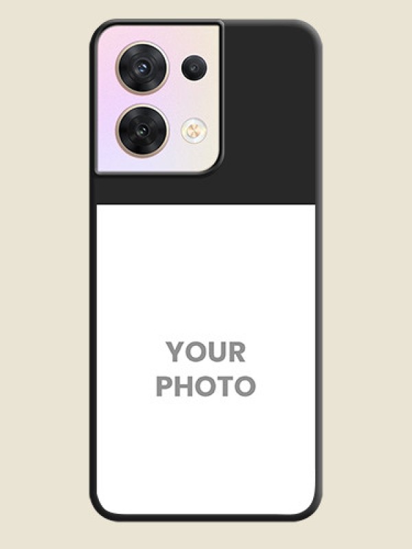 Custom Image Upload With Space Black Color On Custom Soft Matte Mobile Back Cover - Oppo Reno 8 5G - alternate view