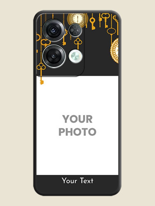 Custom Decorative Design with Text on Space Black Custom Soft Matte Back Cover - Oppo Reno 8 Pro 5G - alternate view