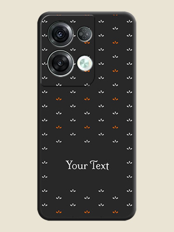 Custom Simple Pattern With Custom Text On Space Black Personalized Soft Matte Phone Covers -Oppo Reno 8 Pro 5G - alternate view