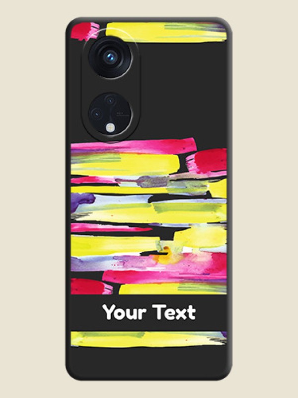 Custom Brush Coloured on Space Black Personalized Soft Matte Phone Covers - Oppo Reno 8T 5G - alternate view