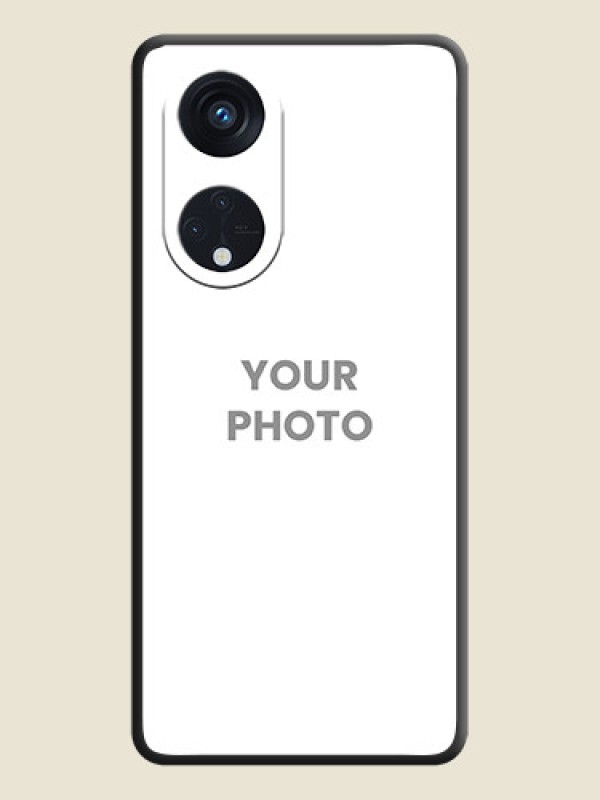 Custom Full Single Pic Upload On Space Black Personalized Soft Matte Phone Covers -Oppo Reno 8T 5G - alternate view
