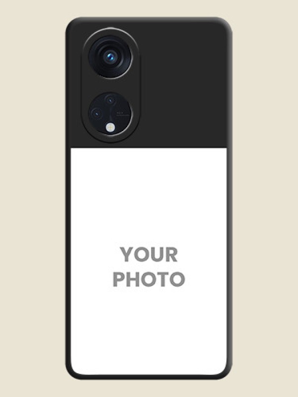 Custom Image Upload With Space Black Color On Custom Soft Matte Mobile Back Cover - Oppo Reno 8T 5G - alternate view