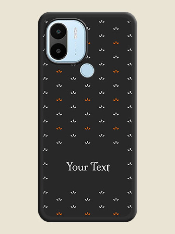 Custom Simple Pattern With Custom Text On Space Black Personalized Soft Matte Phone Covers -Poco C50 - alternate view