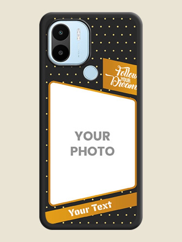 Custom Follow Your Dreams with White Dots on Space Black Custom Soft Matte Phone Cases - Poco C51 - alternate view