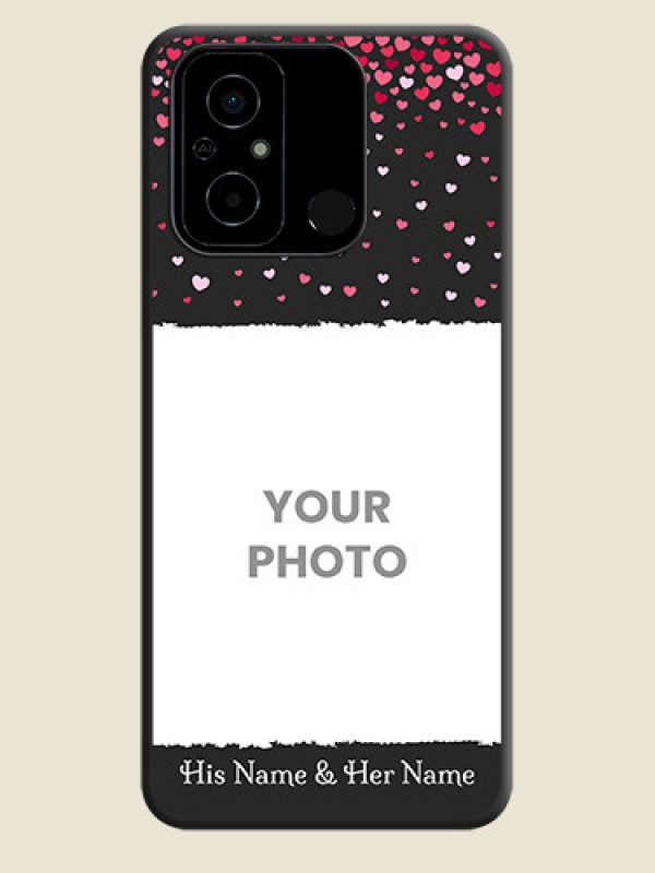 Custom Fall in Love with Your Partner  on Photo on Space Black Soft Matte Phone Cover - Poco C55 - alternate view