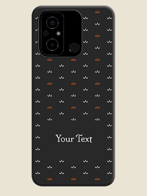 Custom Simple Pattern With Custom Text On Space Black Personalized Soft Matte Phone Covers -Poco C55 - alternate view