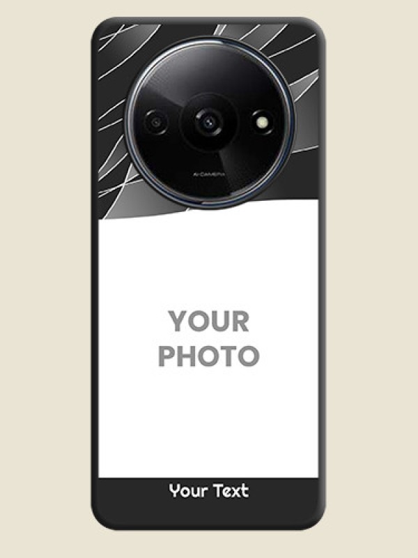 Custom Mixed Wave Lines - Photo on Space Black Soft Matte Mobile Cover - Poco C61 - alternate view