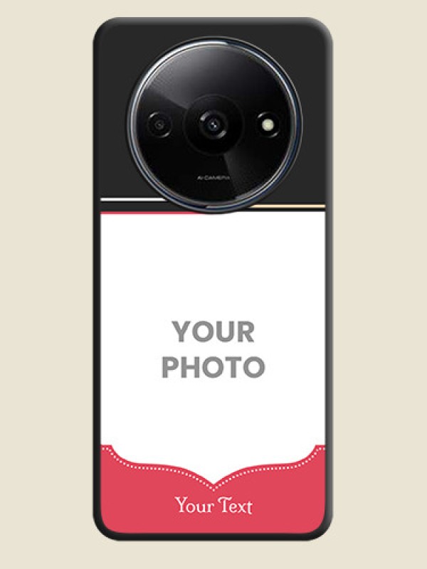 Custom Classic Plain Design with Name - Photo on Space Black Soft Matte Phone Cover - Poco C61 - alternate view