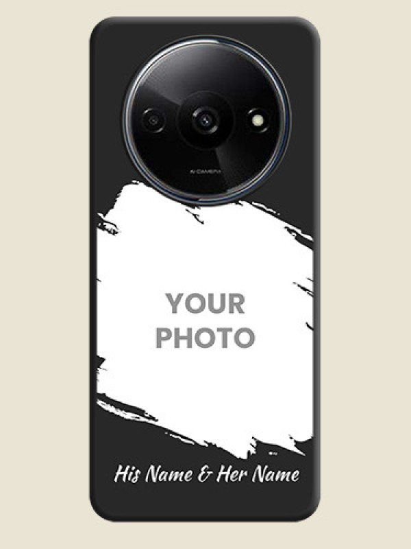 Custom Grunge Brush Strokes - Photo on Space Black Soft Matte Back Cover - Poco C61 - alternate view