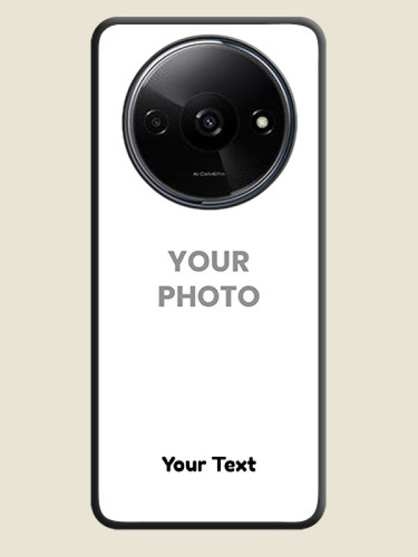 Custom Full Single Pic Upload With Text On Space Black Personalized Soft Matte Phone Covers - Poco C61 - alternate view