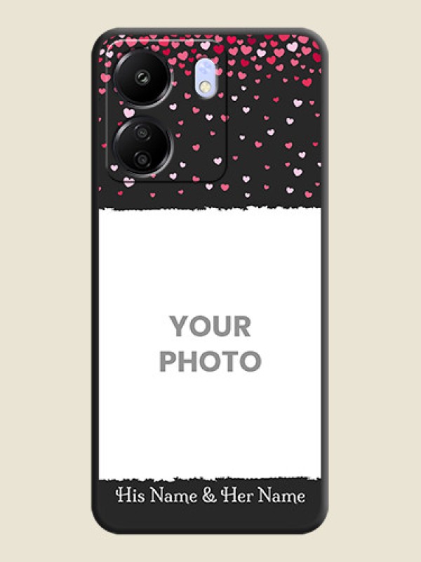 Custom Fall in Love with Your Partner on Photo On Space Black Custom Soft Matte Mobile Back Cover - Poco C65 - alternate view
