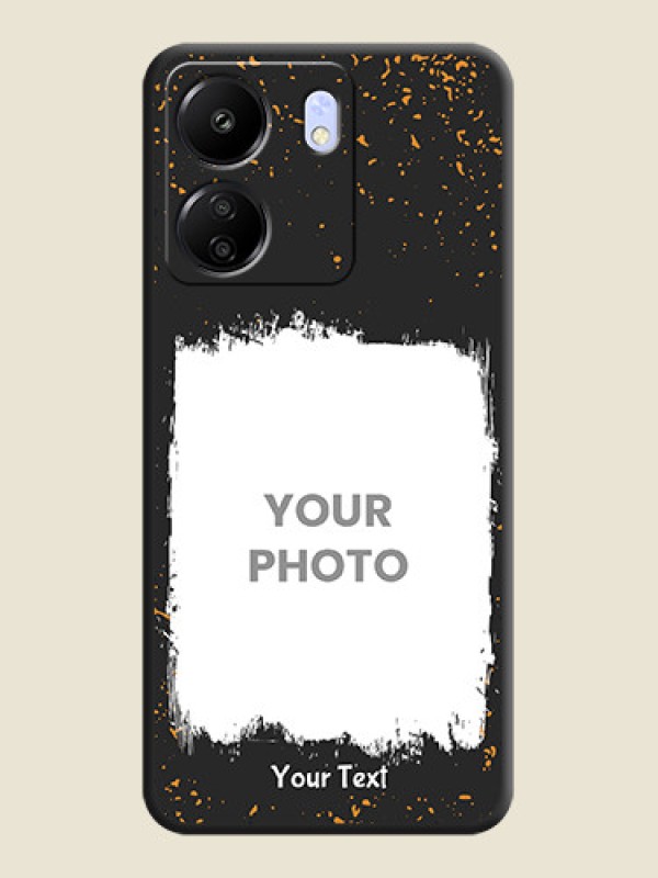 Custom Spray Free Design on Photo On Space Black Custom Soft Matte Mobile Back Cover - Poco C65 - alternate view
