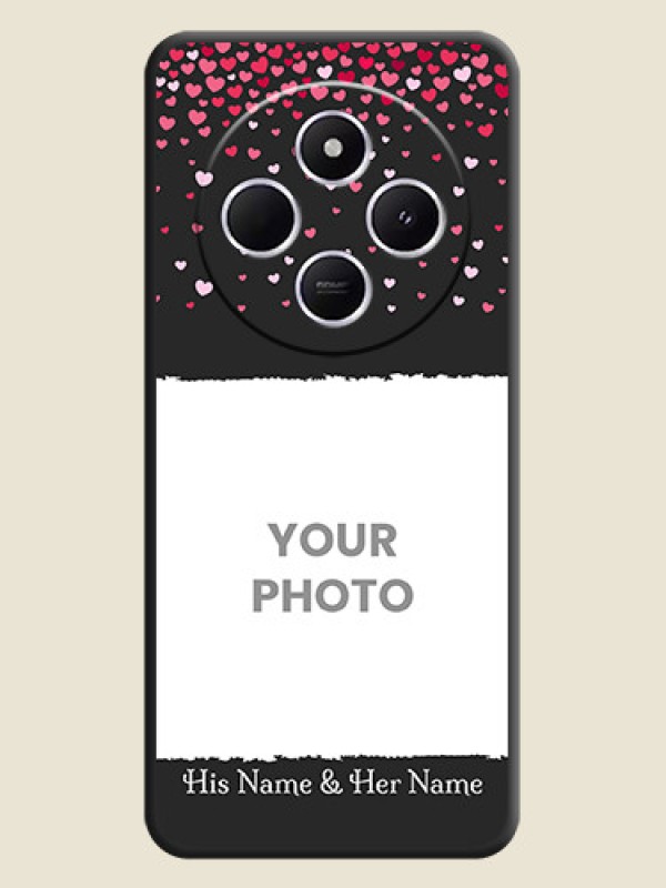 Custom Fall in Love with Your Partner on Photo On Space Black Custom Soft Matte Mobile Back Cover - Poco C75 5G - alternate view