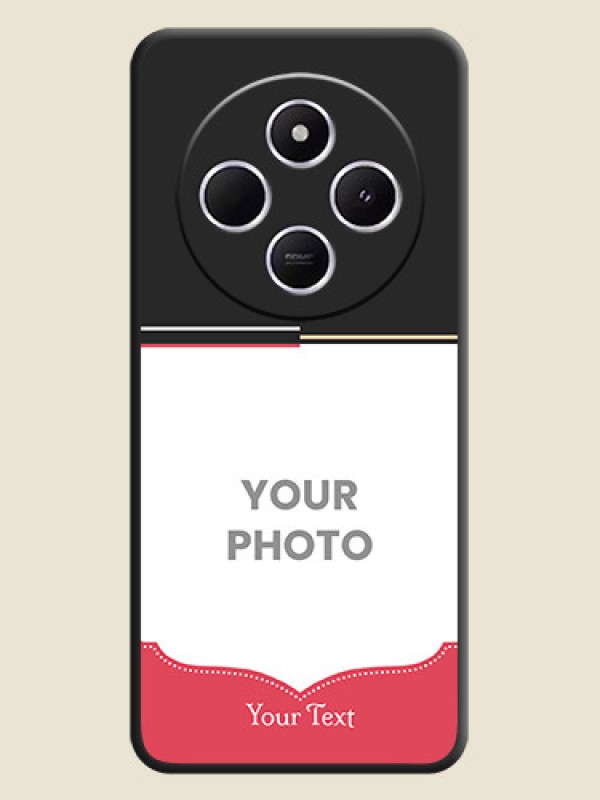 Custom Classic Plain Design with Name On Space Black Custom Soft Matte Mobile Back Cover - Poco C75 5G - alternate view