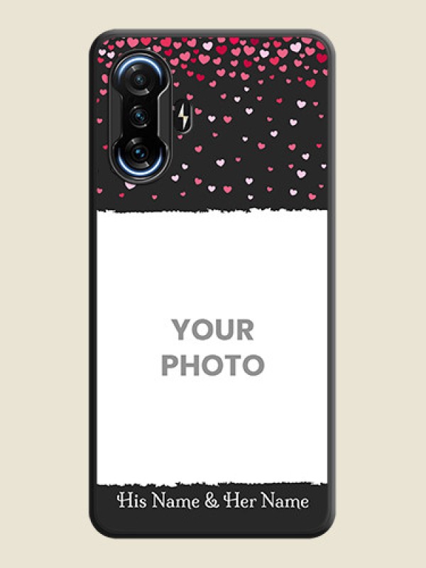 Custom Fall in Love with Your Partner  on Photo on Space Black Soft Matte Phone Cover - POco F3 GT - alternate view