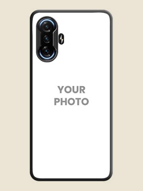 Custom Full Single Pic Upload On Space Black Personalized Soft Matte Phone Covers -Poco F3 Gt - alternate view