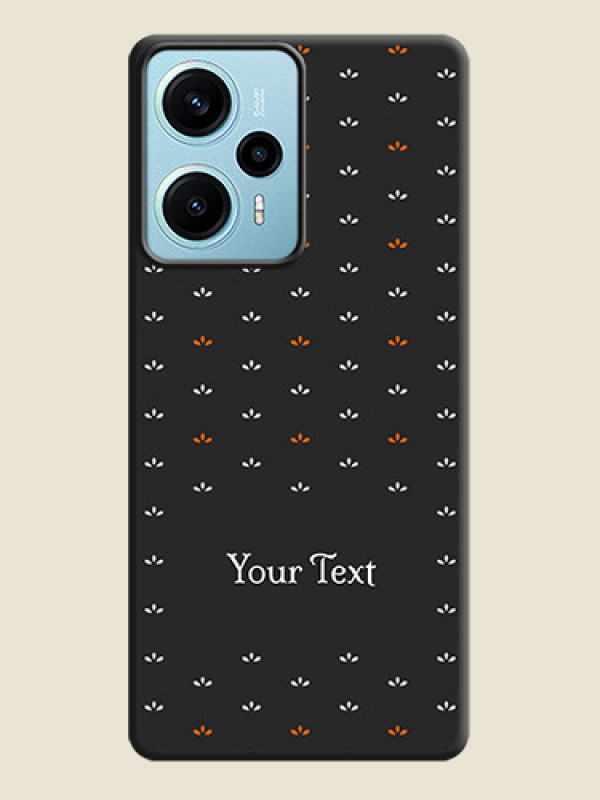 Custom Simple Pattern With Custom Text On Space Black Custom Soft Matte Mobile Back Cover - Poco F5 - alternate view
