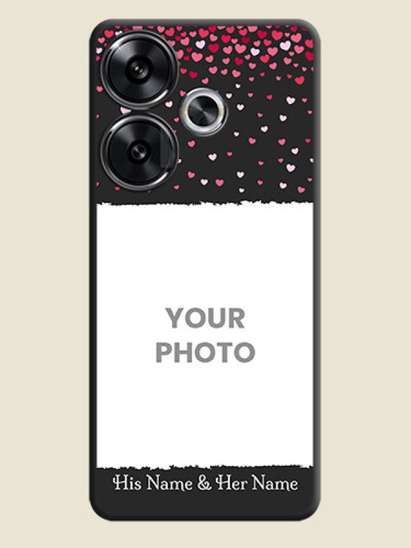 Custom Fall in Love with Your Partner on Photo On Space Black Custom Soft Matte Mobile Back Cover - Poco F6 5G - alternate view