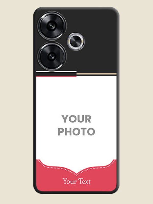 Custom Classic Plain Design with Name On Space Black Custom Soft Matte Mobile Back Cover - Poco F6 5G - alternate view