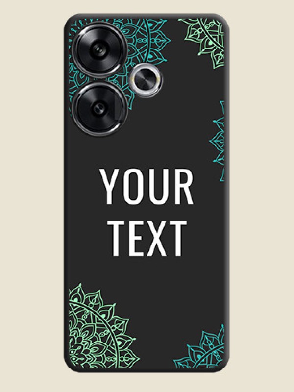 Custom Your Name with Floral Design On Space Black Custom Soft Matte Mobile Back Cover - Poco F6 5G - alternate view